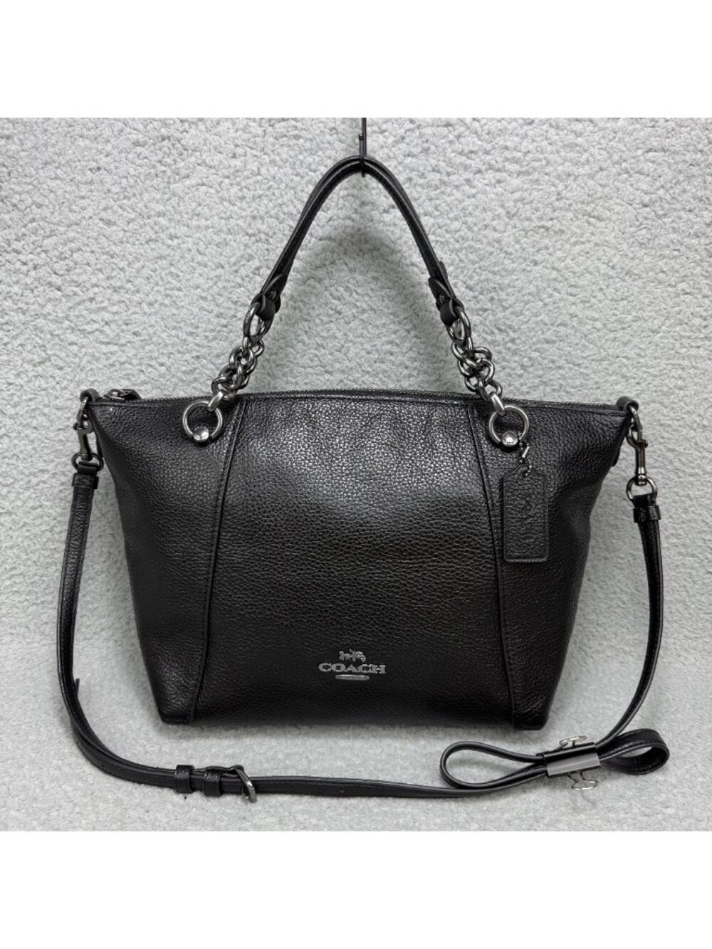 Coach Bag Kacey Chain Satchel C8317 Leather Crossbody Shoulder Purse Handbag